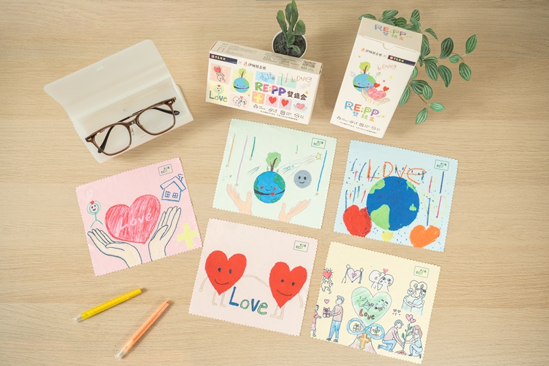 此次赠品邀请偏乡学童，以「爱的循环」为主题，绘画出对爱与环保的理解。
