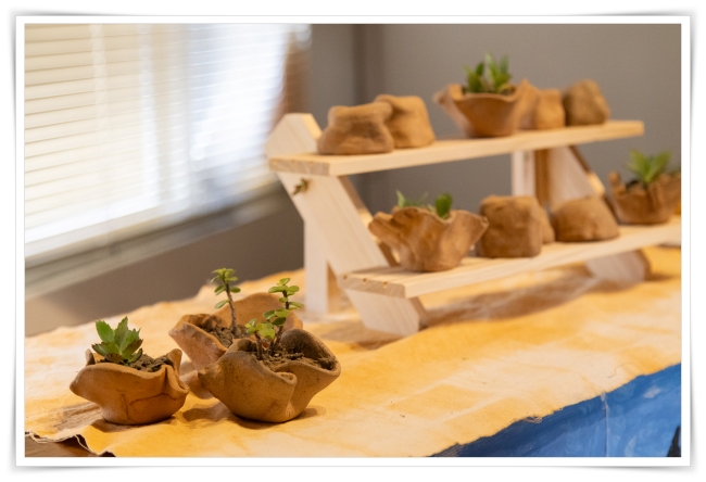 孩子們親手捏陶，也跟大自然學習